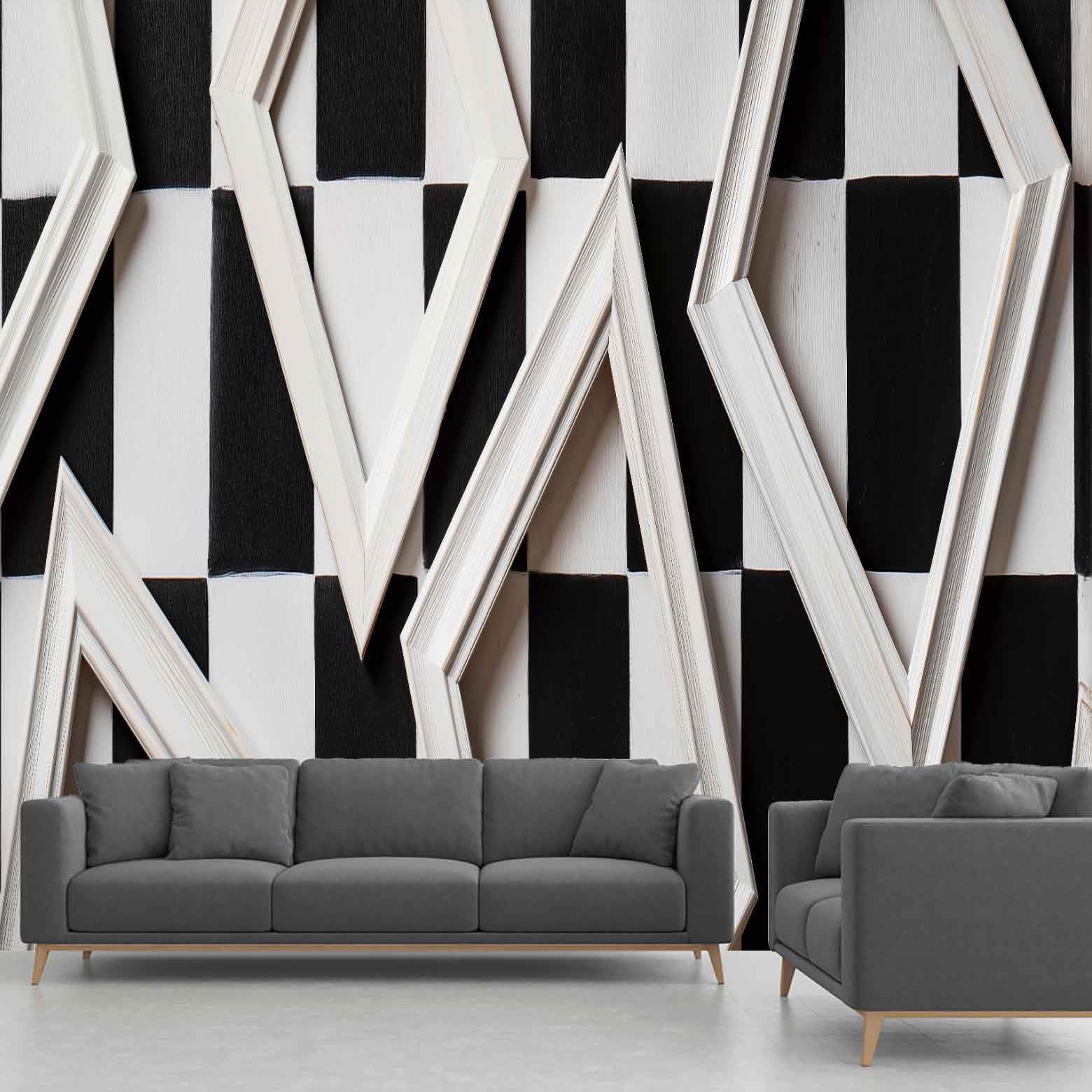 Papier Peint échiquier Moderne pour une Chambre Élégante et un Bureau Design