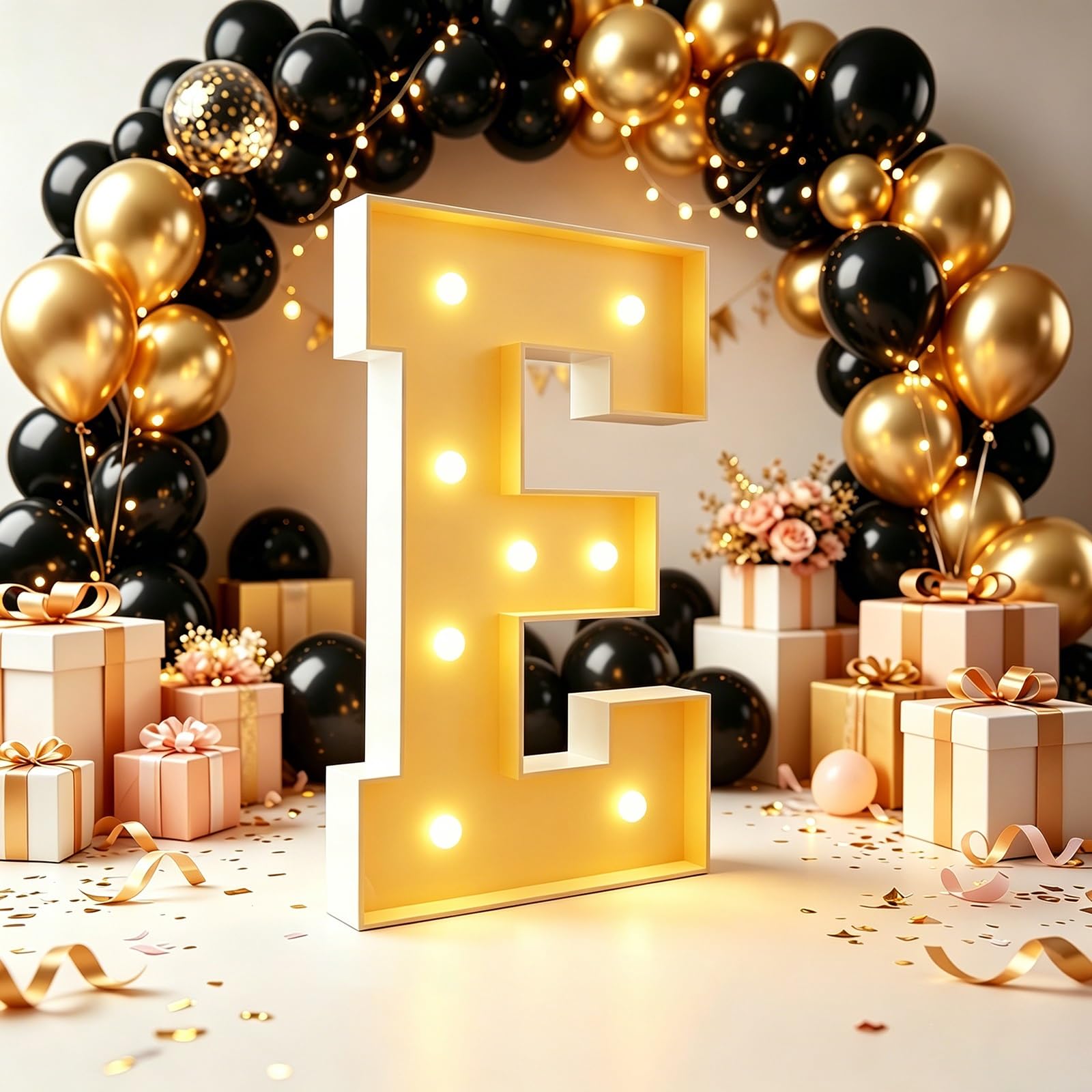 Marquee Letters, Giant LED Light Up Letter(Letter E,120cm(4FT))