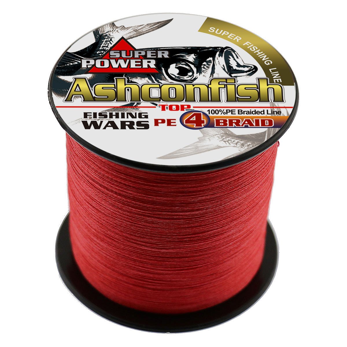Ashconfish Super Strong Braided Fishing Line-4 Strands Fishing Wire 2000M/2187Yards Fishing String 40LB-Abrasion Resistant Incredible Superline Zero Stretch Small Diameter -Red โ image 1