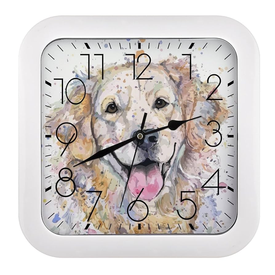 【リアル】壁掛け ペット時計 かわいい ゴールデンレトリバー インテリア Amazon.co.jp: 掛け時計 ゴールデンレトリバー 可愛い 動物柄