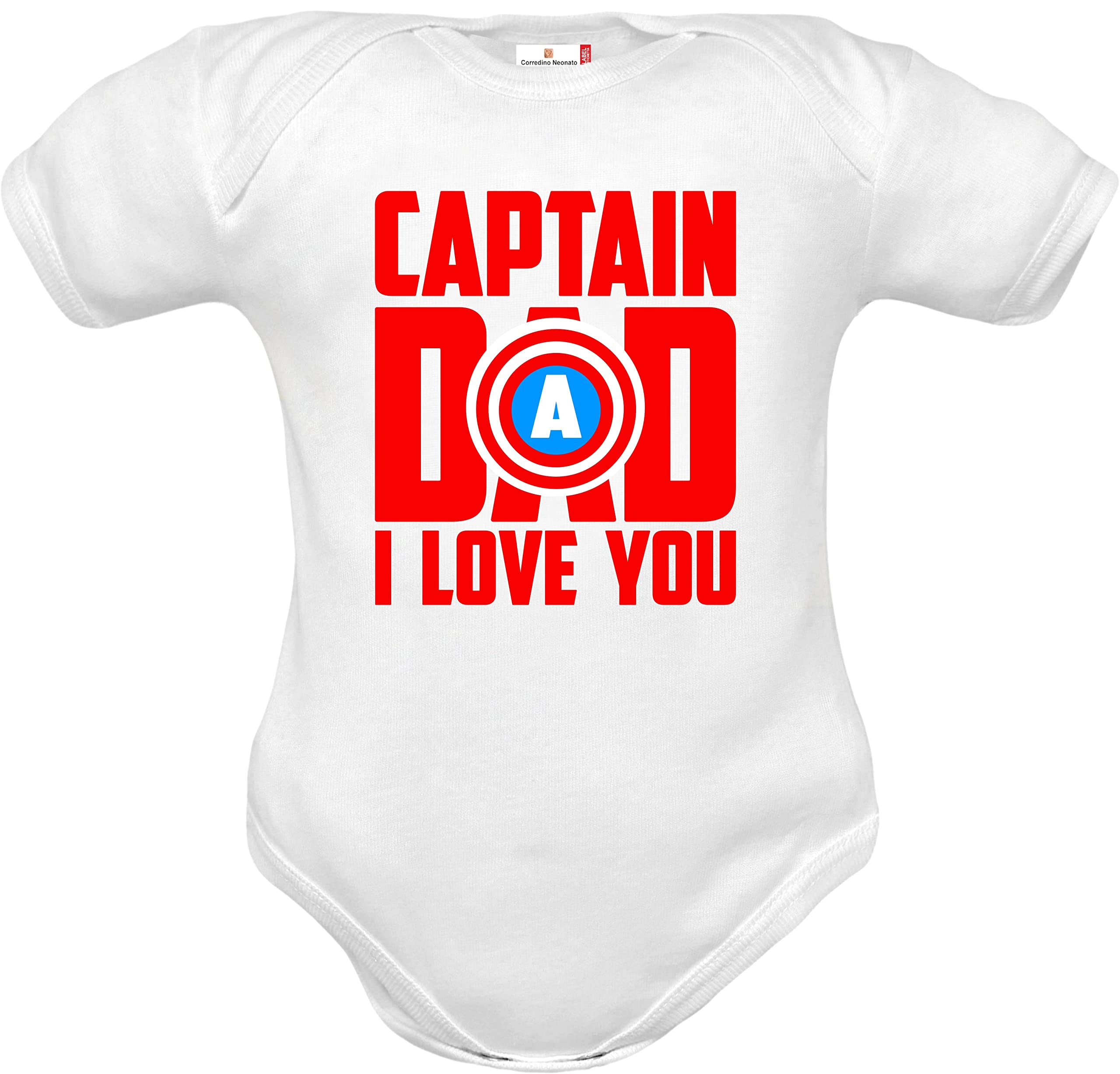 body neonato frase dedica per papà, ideale come regalo nascita, compleanno e festa del papà