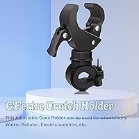 Vista 2 de 2 piezas de soporte para bastón para andador, silla de ruedas, andador de conducción, accesorios universales de soporte para muletas, soporte
