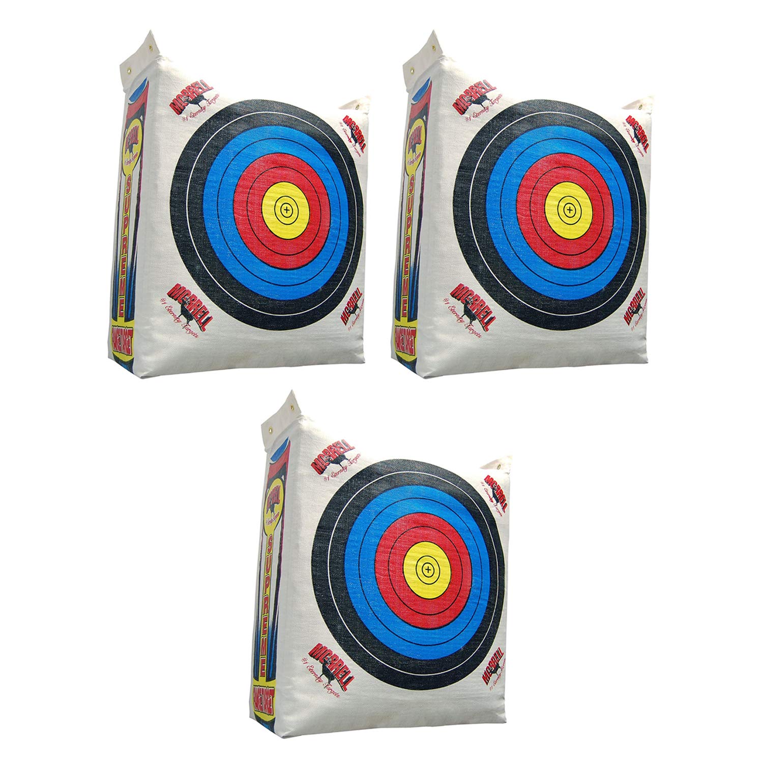 Morrell 3 Pack Weatherproof Supreme Range Archery Bag Target Replacement NASP Field Point Cover with 2 Shooting Sides and 4 Shooting Spots, White, Cover Only