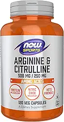Now Foods, ARGININA 500mg & CITRULINA 250MG 120 VCAPS