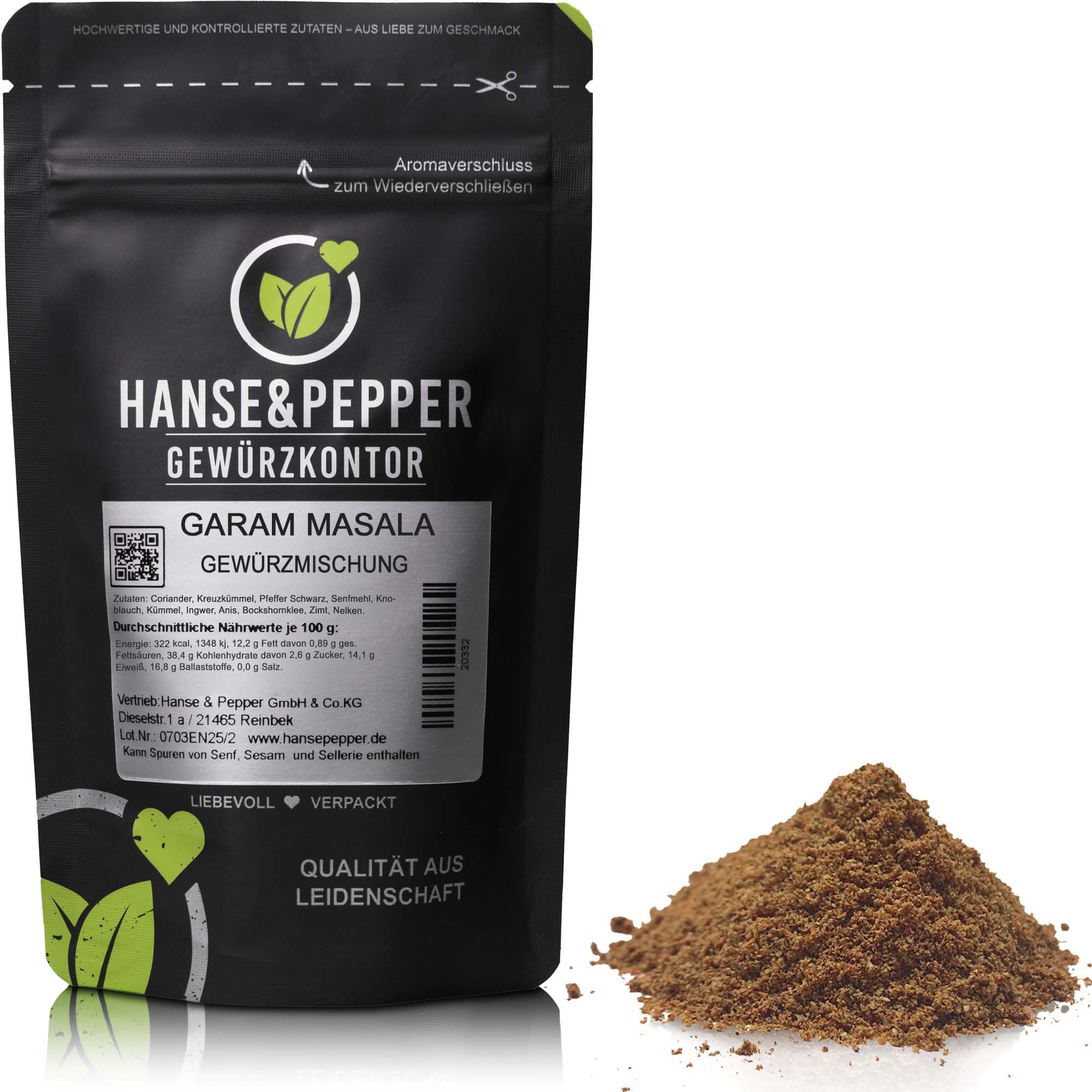 250g Garam Masala aromatisch indische Gewürzmischung 100% Vegan Masalla Gourmet