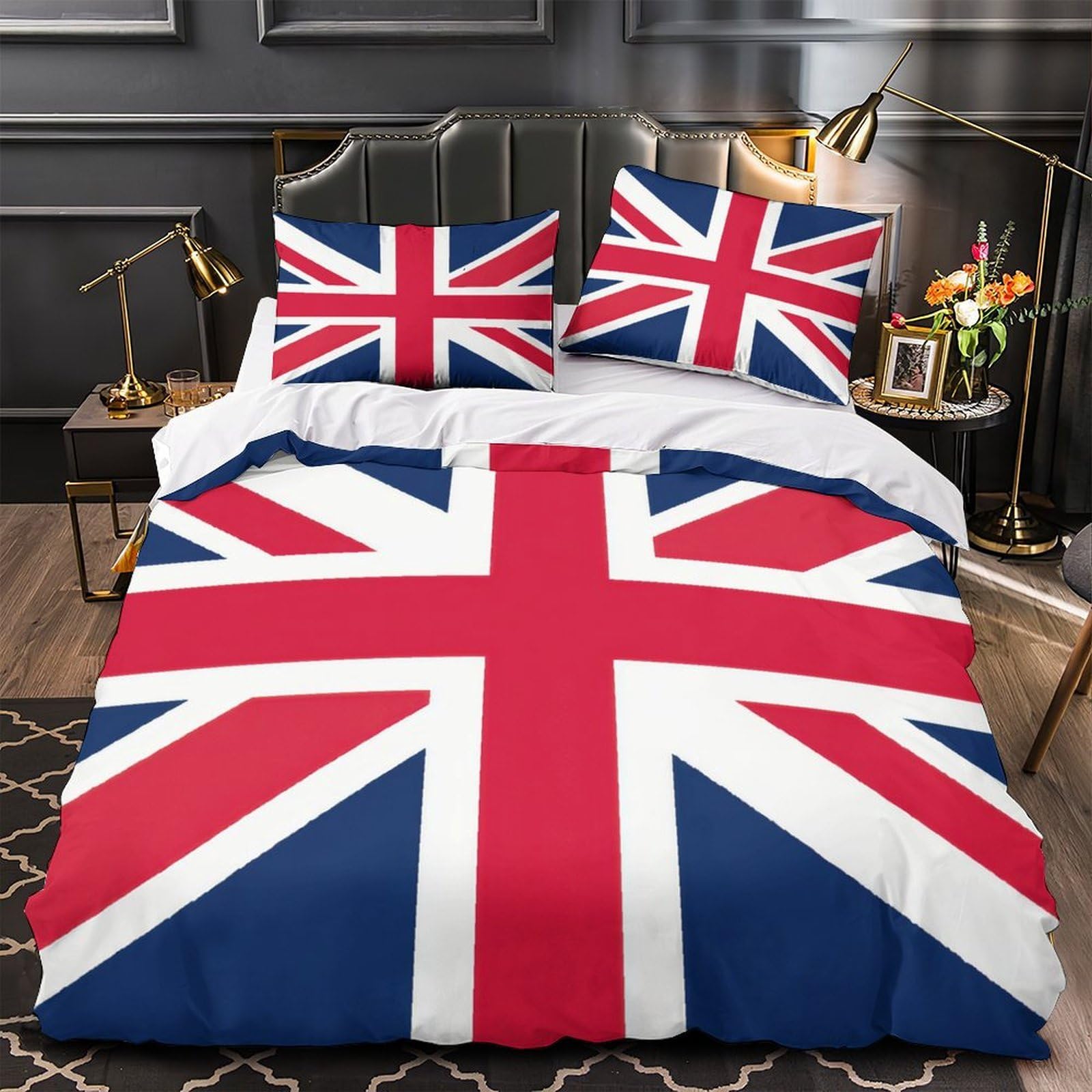Parure de lit Union Jack housse de couette 140x200 imprimé 3D