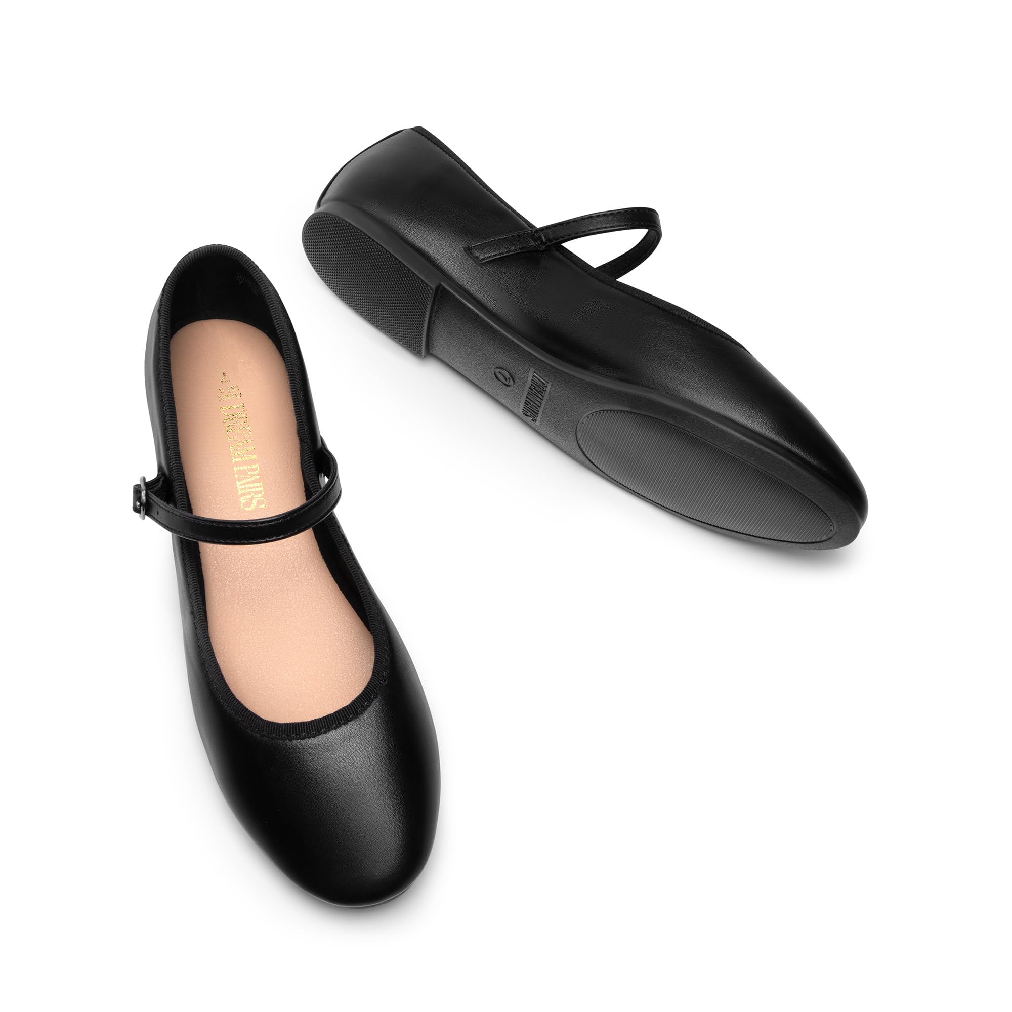 DREAM PAIRS Ballerines Mary Jane Femme Classiques, Chaussures Plates Confortables à Enfiler, Style Élégant et Polyvalent pour Travail et Quotidien