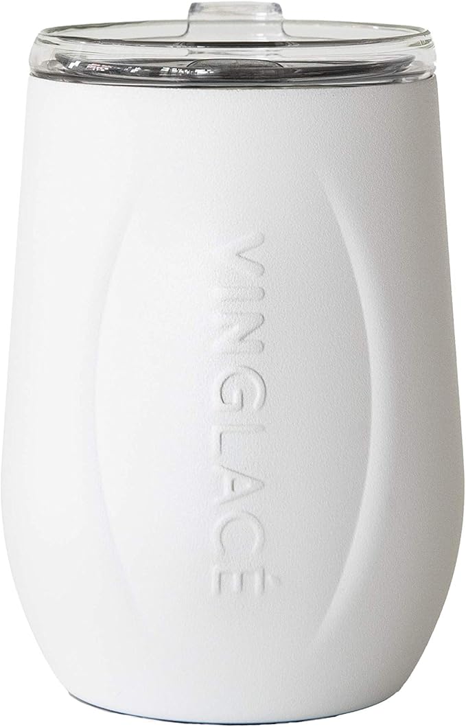 Vinglacé Stainless Steel Stemless Wine Glass Insulated Wine Tumbler with Glass