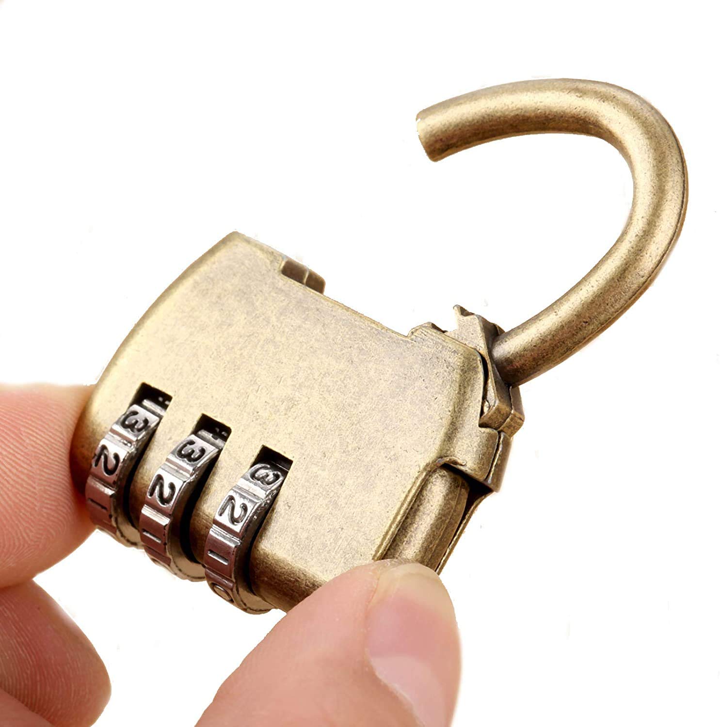 Antiek gecodeerd slot, vintage Chinese stijl deur wachtwoord slot imitatie koperen hangslot gewijd juwelendoos hangslot voor kast kast