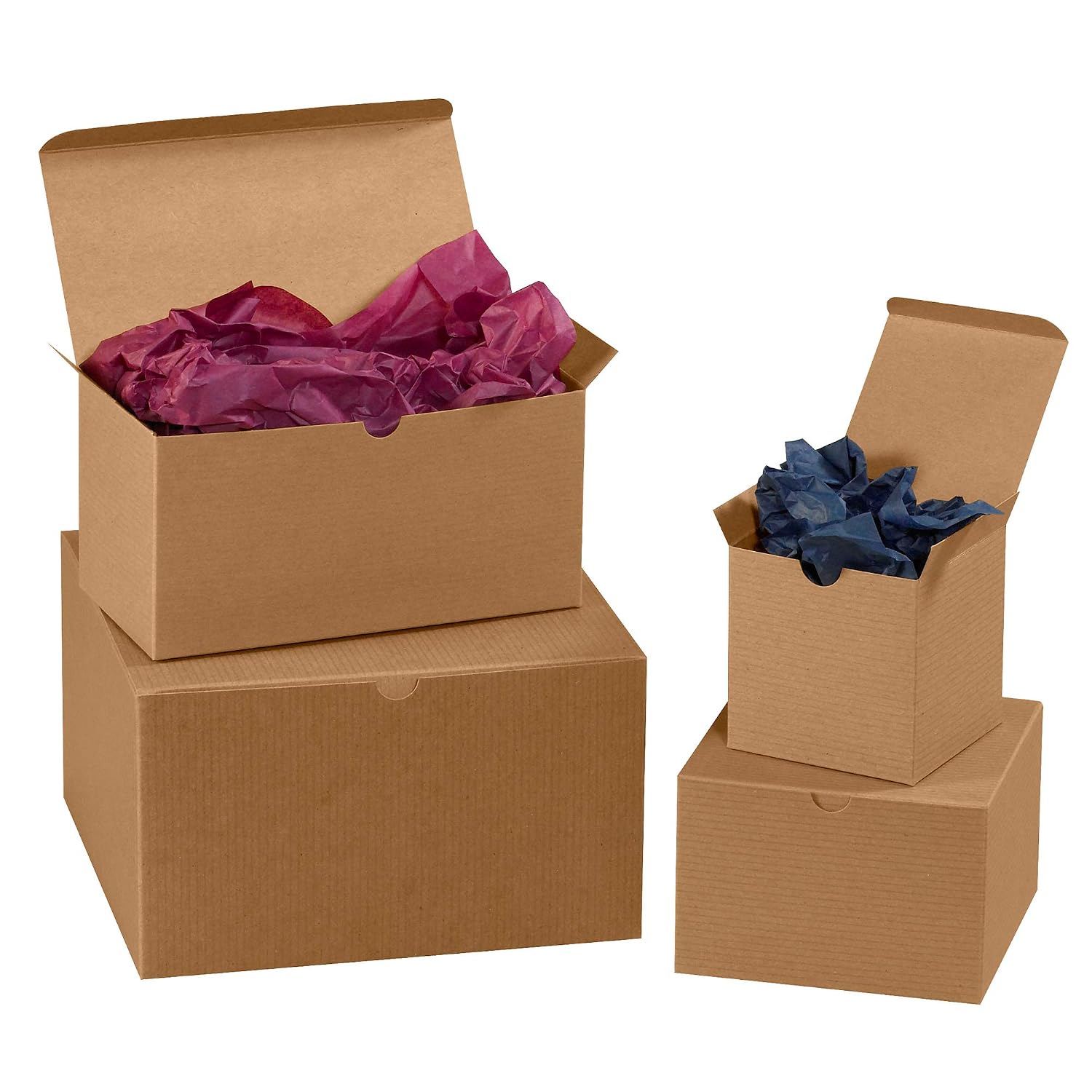 Aviditi Gift Boxes, 6" x 4 1/2" x 4 1/2", Kraft (Pack of 100) Easy Assemble Boxes, Good for Holidays, Birthdays, and Special Occasions