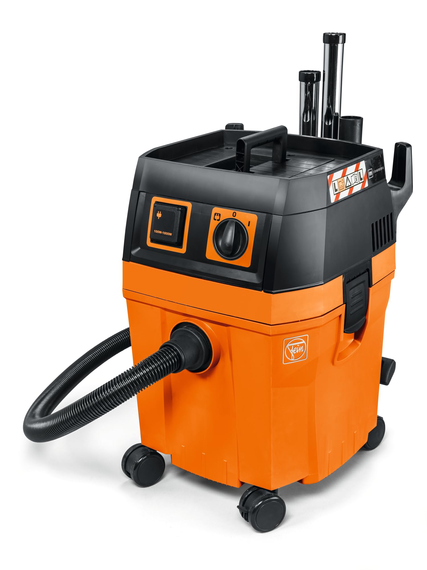 Dustex Nass-/Trockensauger-Set, 32 L Behälter, 1.380 W, integrierte Steckdose, orange (Industriestaubsauger)