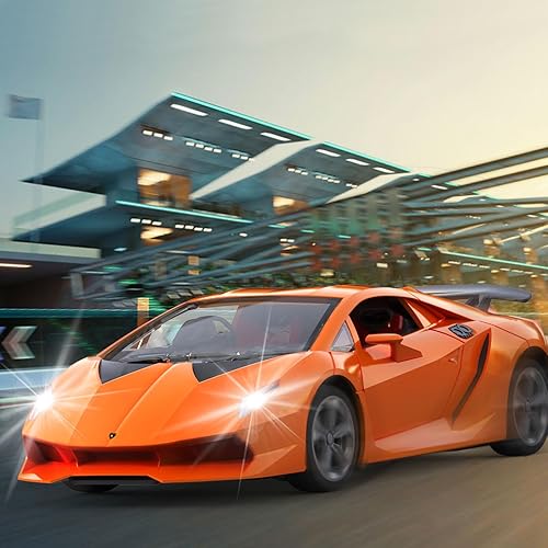 Miniatura 4 de Guokai Auto a control remoto, escala 124, auto de juguete deportivo de carreras a control remoto, compatible con Lamborghini Sesto Elemento modelo