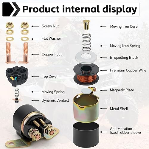 Miniatura 3 de Relé solenoide de arranque para Arctic Cat 250 300 1999-2005 /Suzuki LTF250 QUADRUNNER 250 1988-2001 QUADRUNNER LT230 E 1985-1989/ Suzuki King Quad