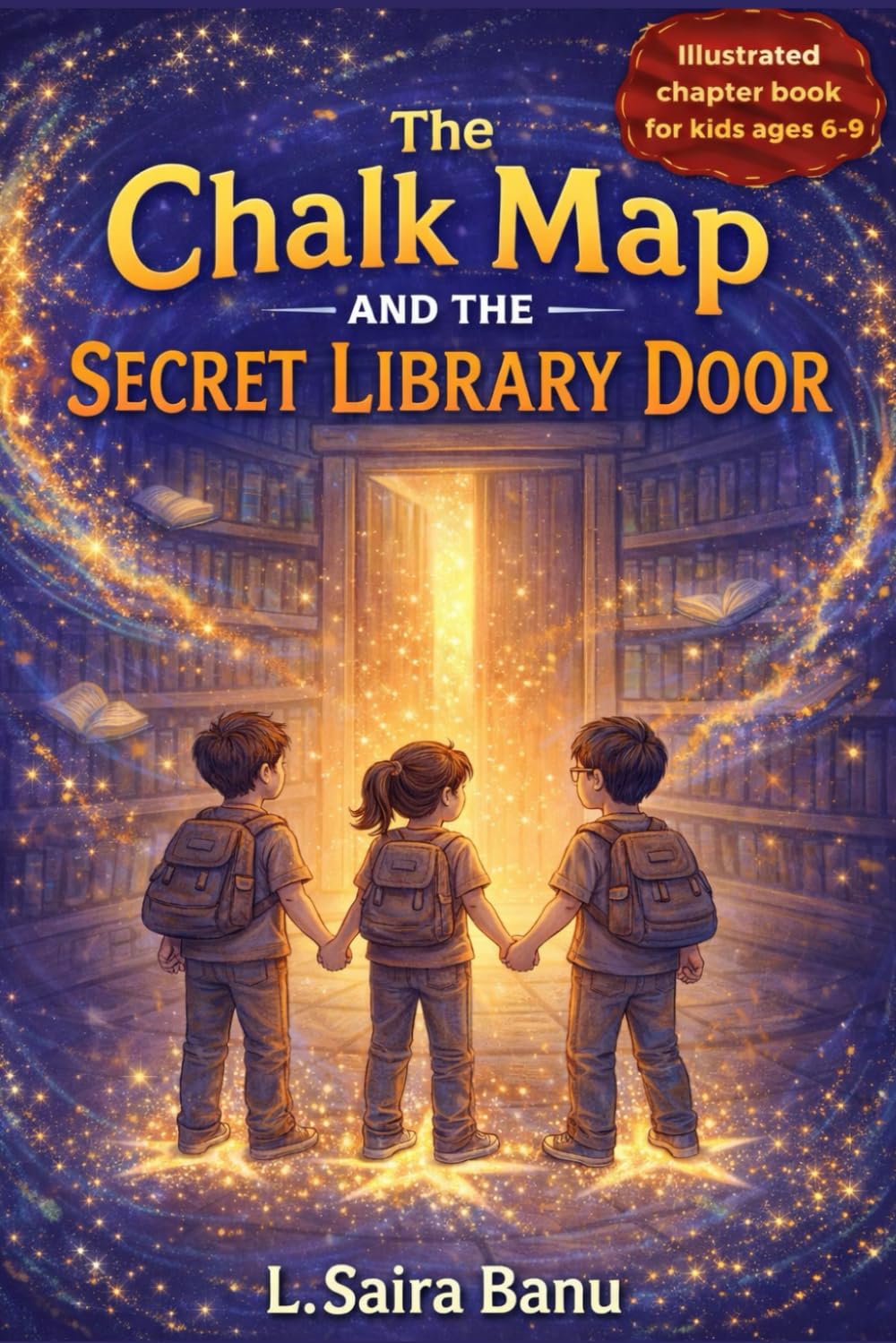 The Chalk Map and the Secret Library Door: Kids chapter book with illustrations (Illustrated Chapter Books for Kids Ages 6-9)