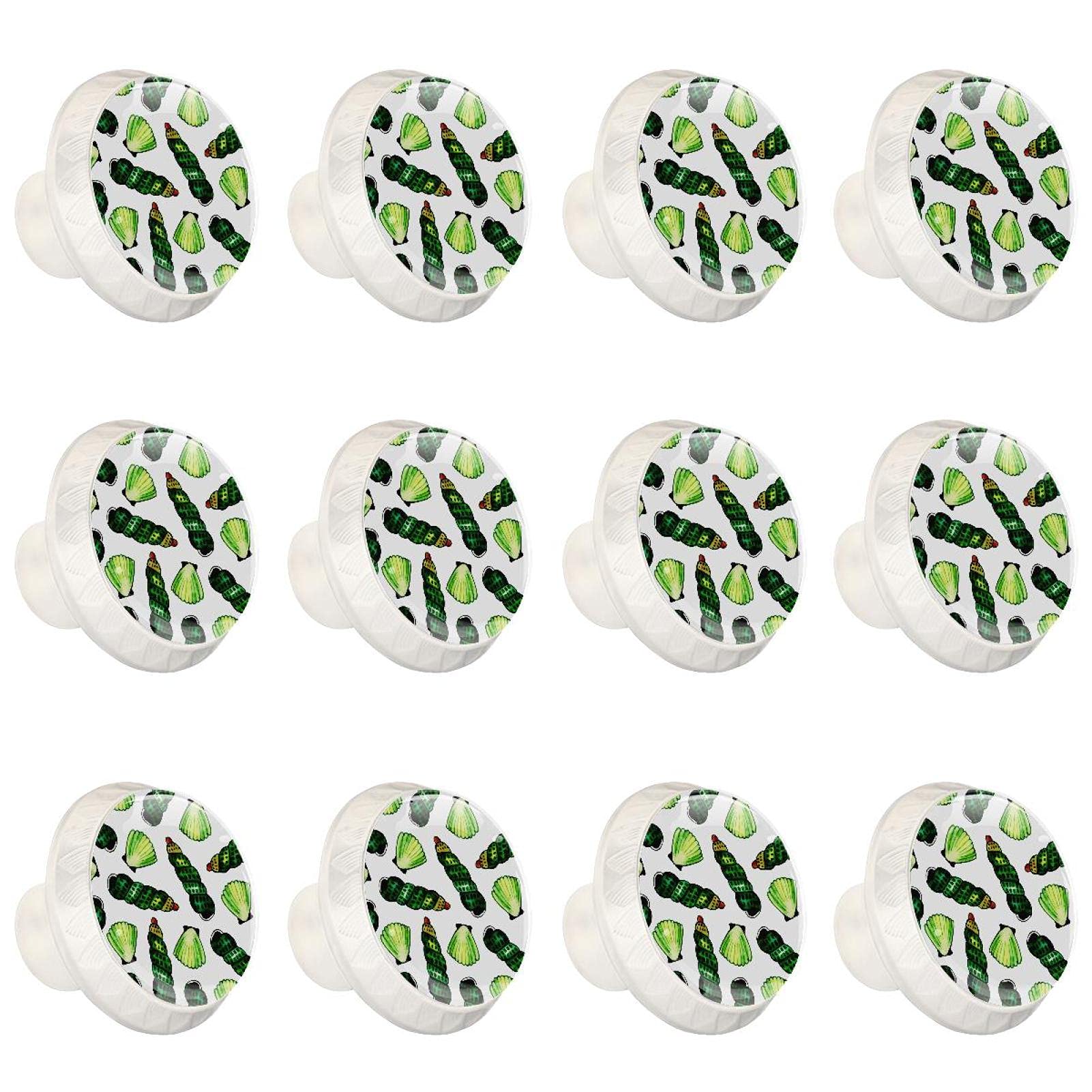 Boutons d'armoires de cuisine poignée de tiroir de commode et placard vert plage x12