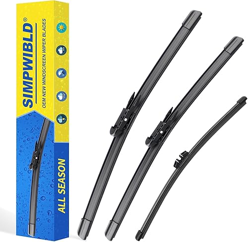 3 limpiaparabrisas de repuesto de fábrica para Ford Escape 2013-2019, Ford Kuga 2012-2018, Ford Fusion 2013-2017, juego de 3 limpiaparabrisas de