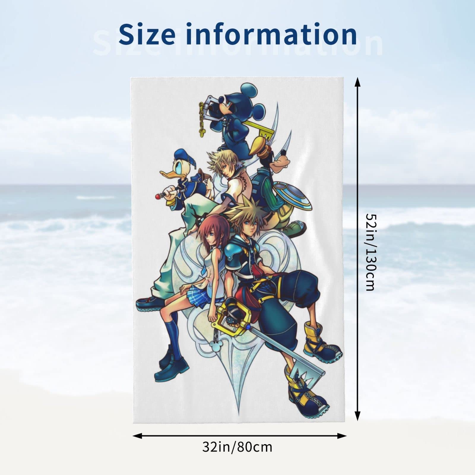 Amazon｜キングダムハーツ バスタオル 大判 吸水 速乾 抗菌 防臭