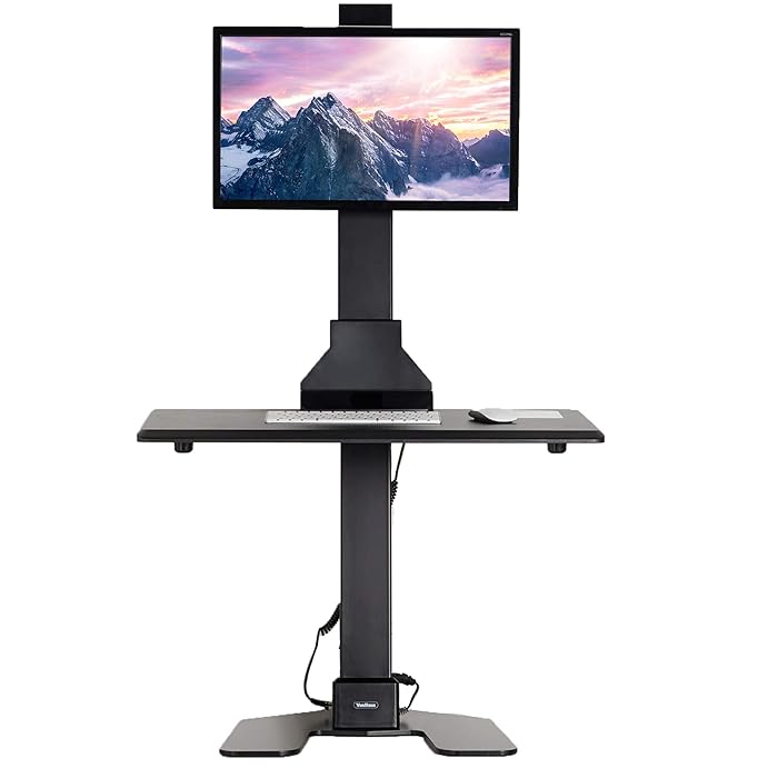 Buy VonHaus Electric Single Monitor Riser Motorized SitStand Ergonomic Desk/Workstation
