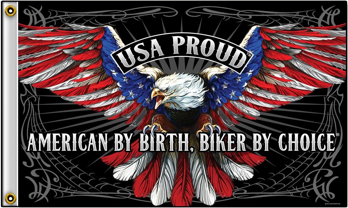 Embroidered Harley Davidson Flag 2 Sided Harley Motor