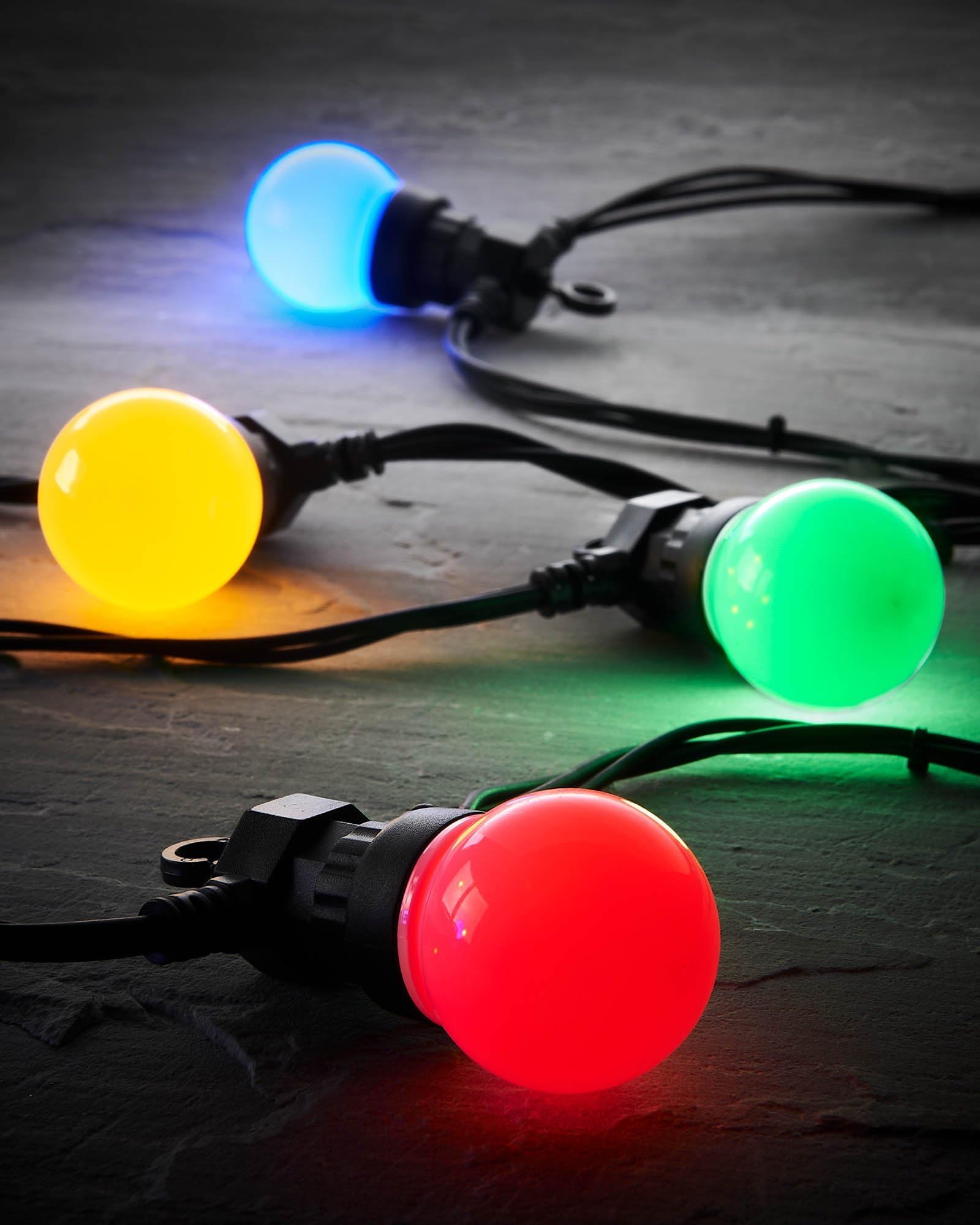 WeRChristmas LED Festoon Lights, Black Cable