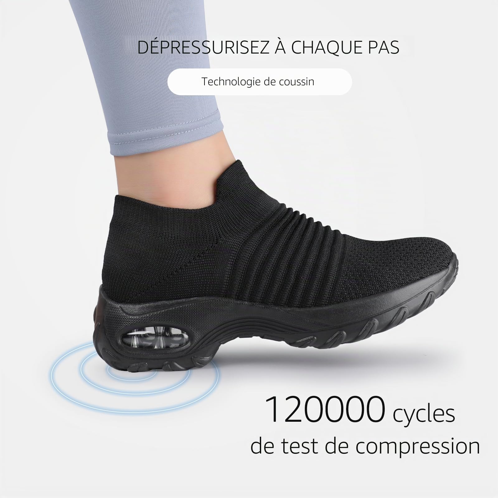 HKR Basket San Lacet Femme Chaussures de Orthopédique Marche Mode et Sport Travail Tennis Confortable Chic Femme Ultra LéGèRe Fitness Campus Slip on Enfiler Sneakers