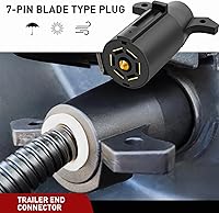 Vista 65 de Nilight Adaptador de remolque de hoja plana de 7 vías a 4 vías, carcasa de nailon resistente a prueba de agua, conector de cableado de 7 pines a 4