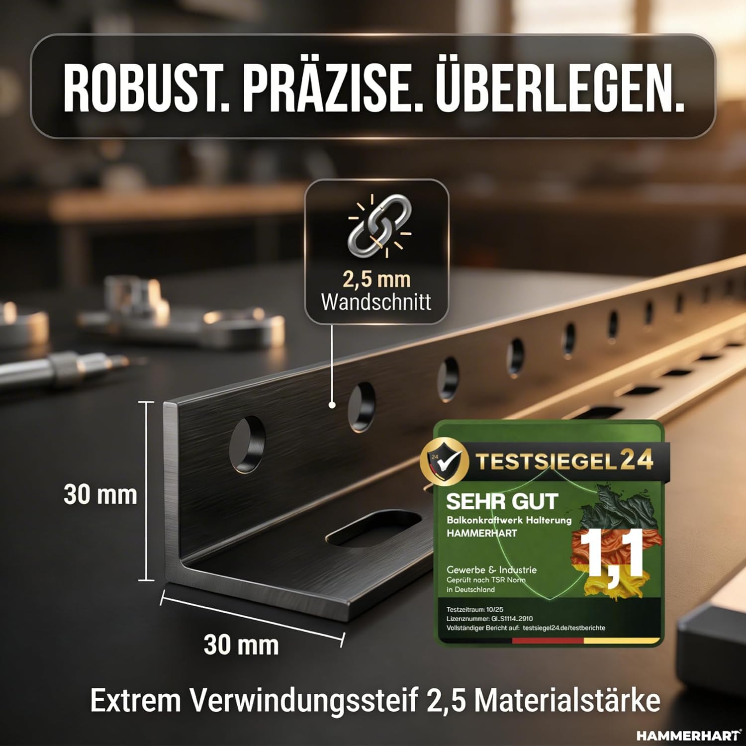4x Balkonkraftwerk Halterung für Module bis 114,5 cm verstellbar 0–90° | Halterung Balkonkraftwerk für Maximale Sonnenausbeute│Extra Robuste Solarpanel Halterung für jedes Balkonkraftwerk