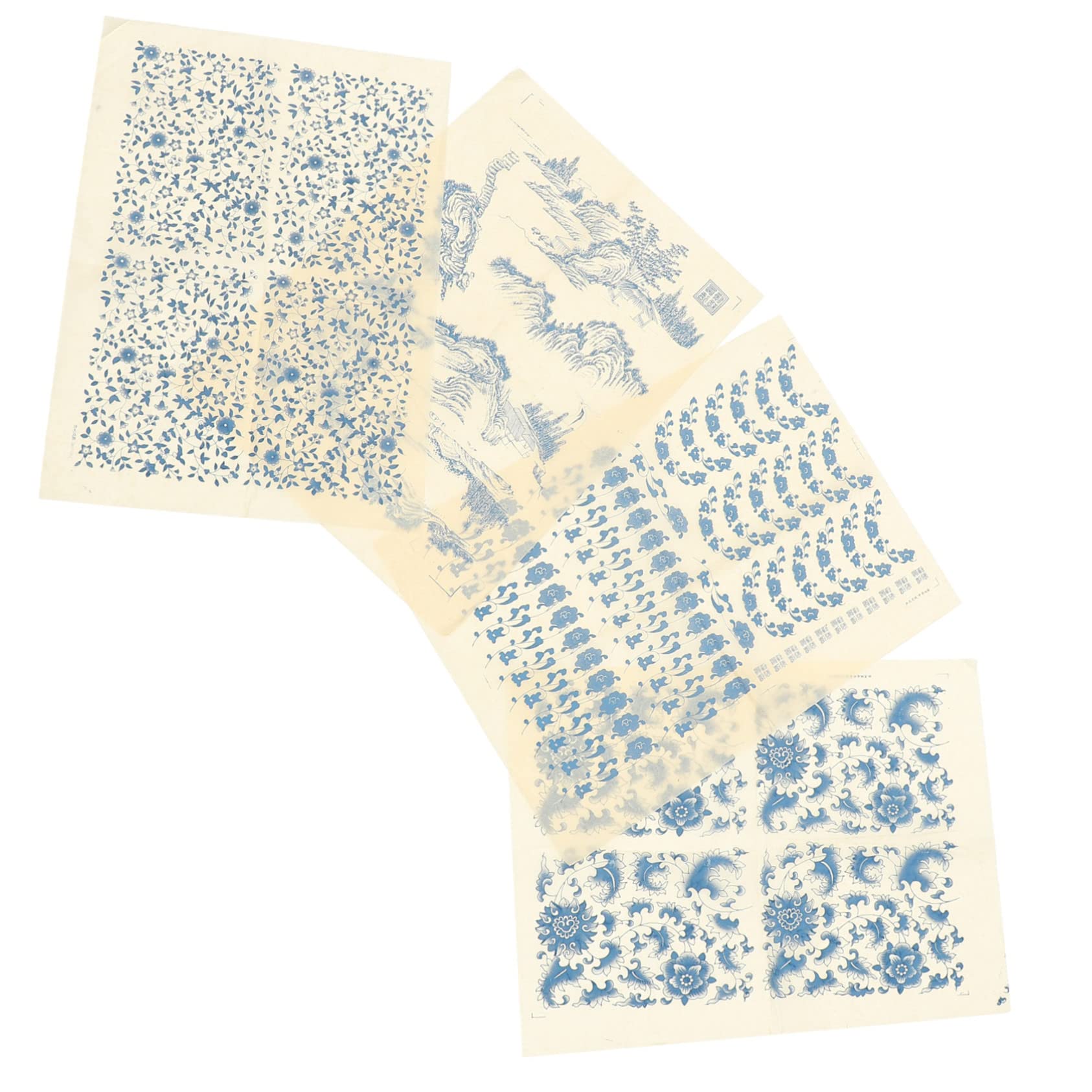 Operitacx 20feuilles Papier De Décalcomanie Antique Lot -glaçure pour à Haute Température Et Facile à Utiliser