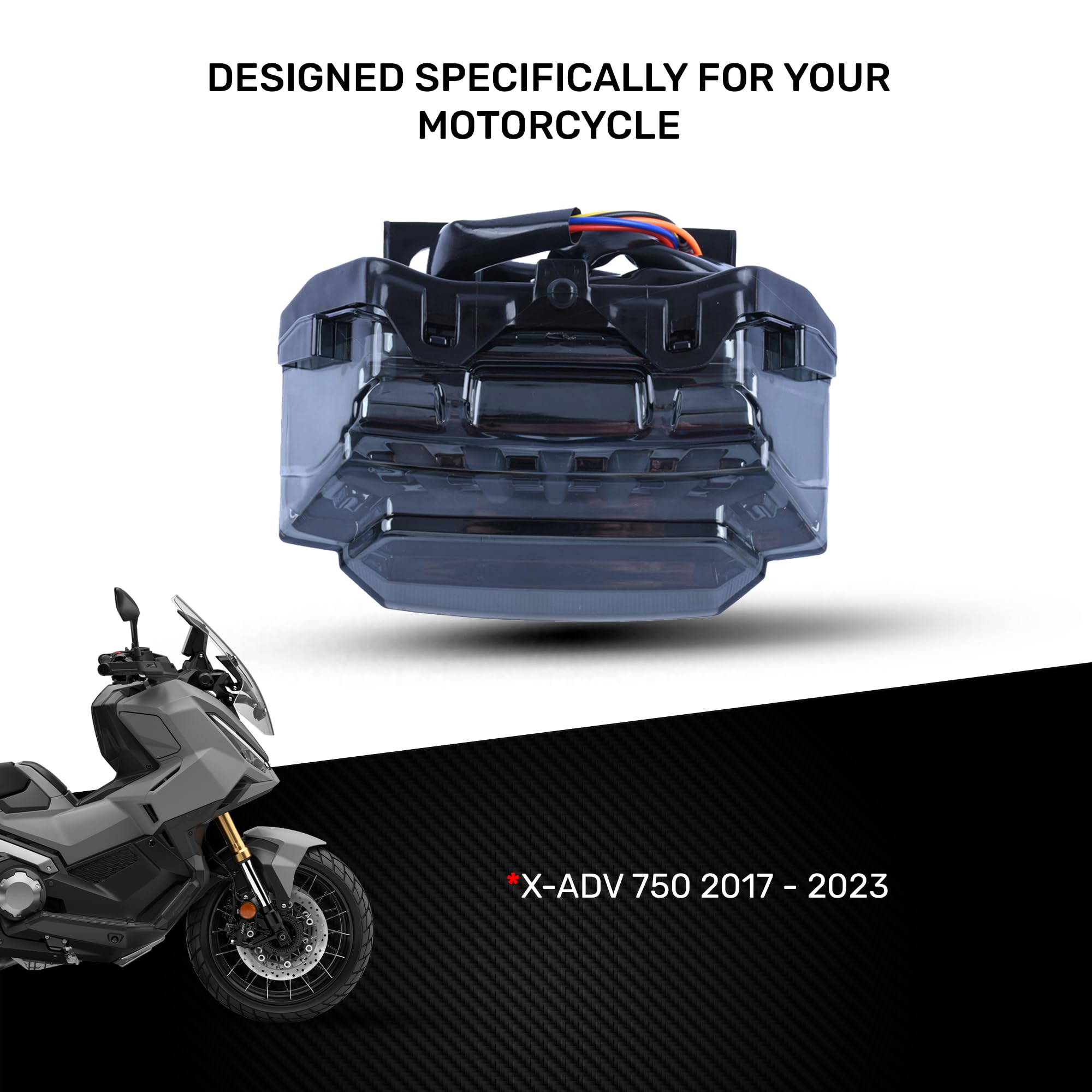 aVDB-moto Fanale Posteriore/Luce Stop LED compatibile con HONDA X-ADV XADV X ADV 750 RC95 2017-2020, X-ADV XADV X ADV 750 RH10 2021-2022