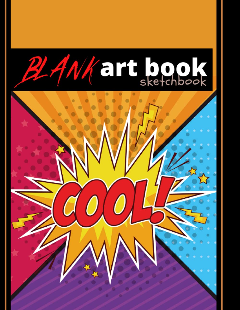 Blank Art Book Sketchbook: Excellent 100 All Blank Framed White Pages. Perfect For Fashion Design, Drawing, Sketching, Doodling, Painting, and Tattooists.