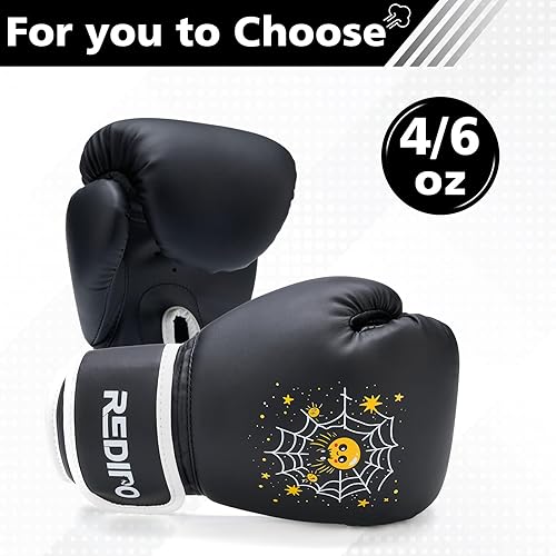 Miniatura 2 de Guantes de boxeo para niños, guantes de entrenamiento de boxeo juvenil para niños y niñas de 3 a 9 años, guantes de lucha de 4 y 6 onzas, saco de