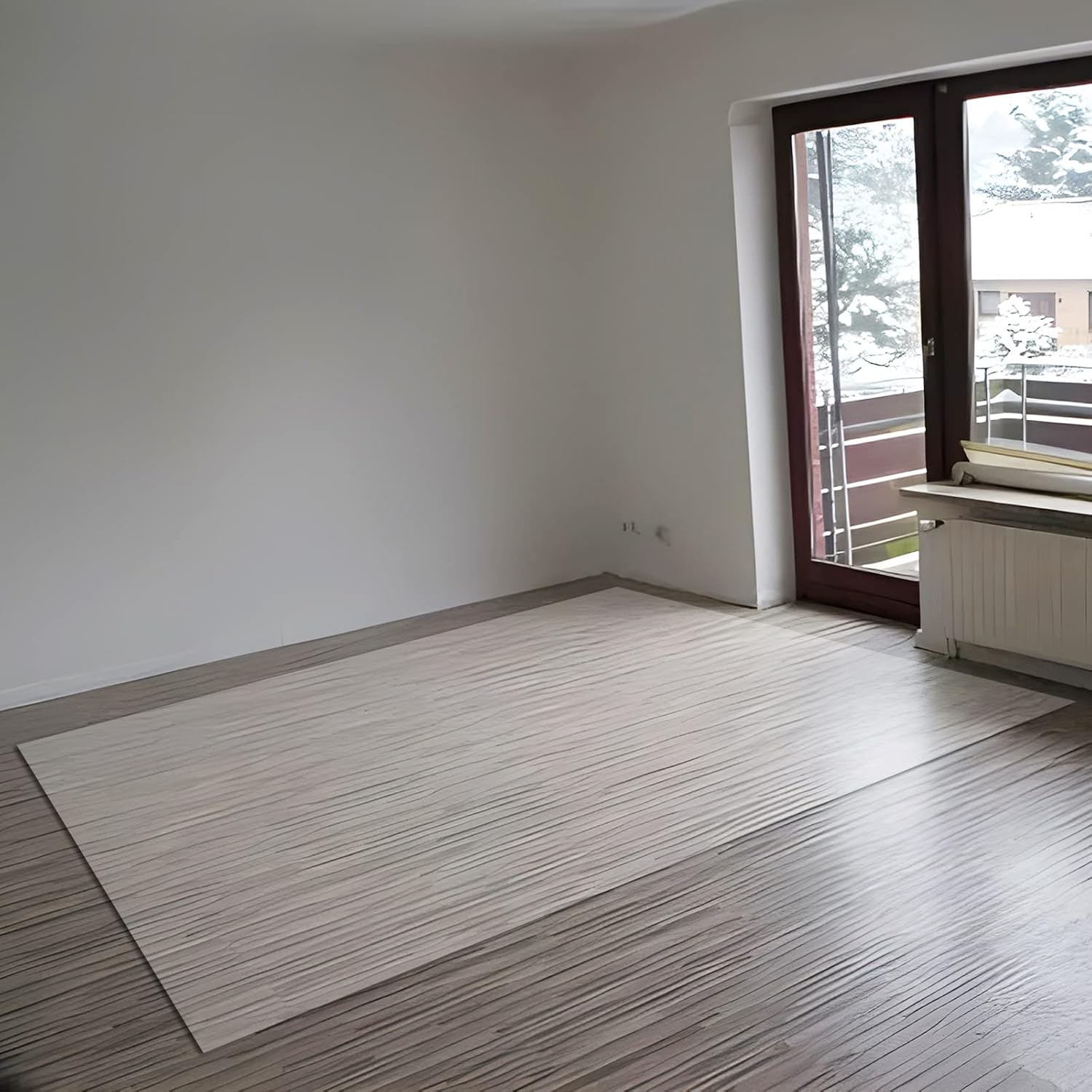 Indoor Entrance Hallway Non Slip Carpet Runner Vinyl Pad 1.5mm Thick,Clear Floor Protectors for Hardwood Floors, Plastic Rug Cover Protector Safety(140x450cm(4.5ftx14.5ft))
