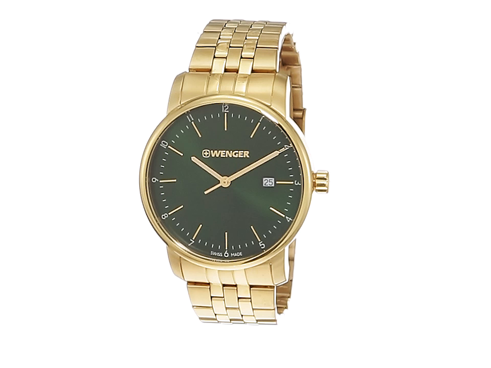 Wenger Swiss Made Urban Classic Analog Green Dial Men's Watch