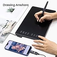 Vista 7 de HUION Inspiroy H950P - Tableta de dibujo digital de 8 x 5 pulgadas con lápiz sin batería, 8192 presión de bolígrafo, inclinación, 8 teclas de acceso