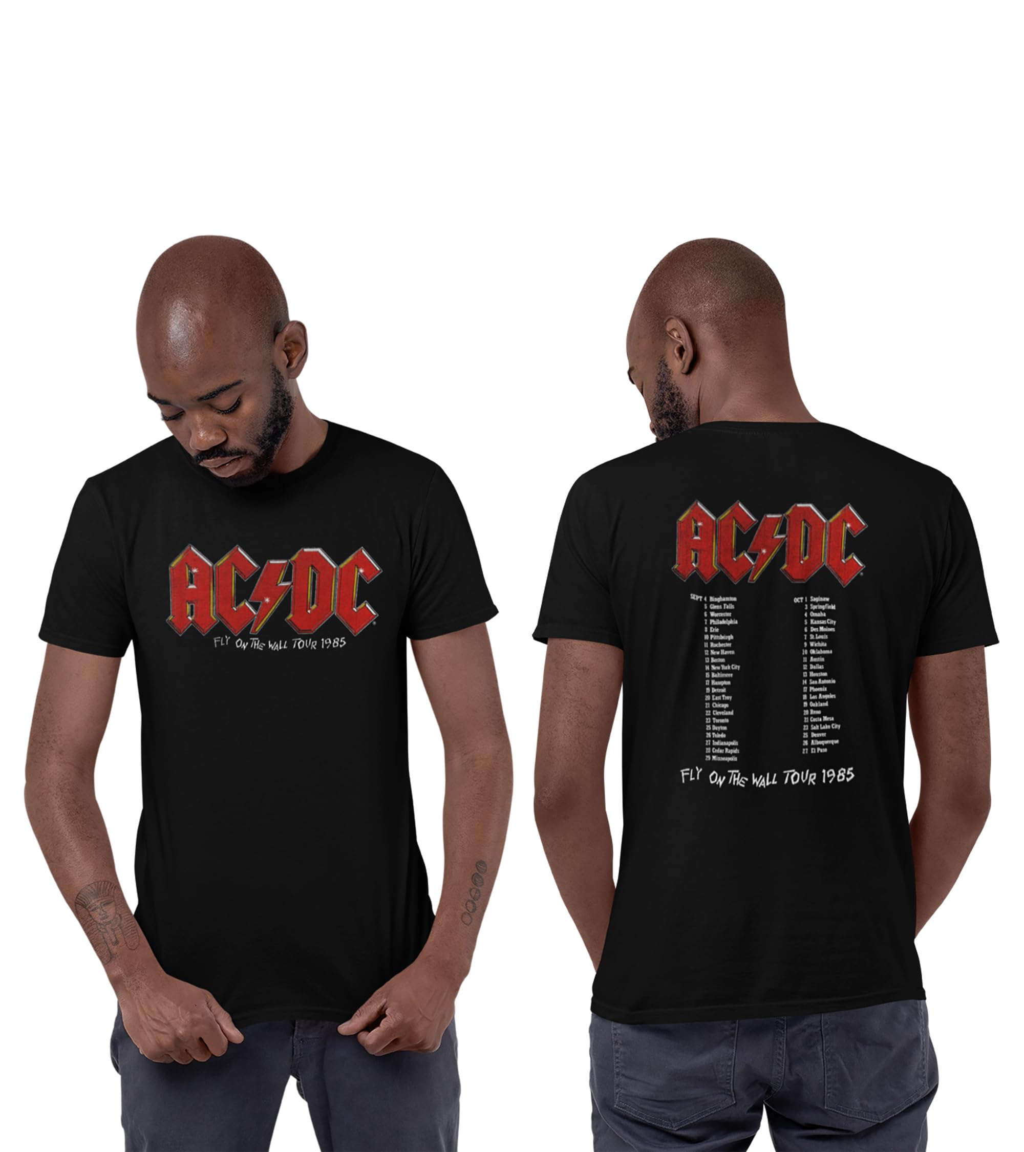 AC/DC Meacdcrts031 T-Shirt Homme (Lot de 1) - Les Beatles, Paul McCartney, John Lennon, RIngo Starr, George Harrison AC/DC Meacdcrts031 T-Shirt Homme (Lot de 1)