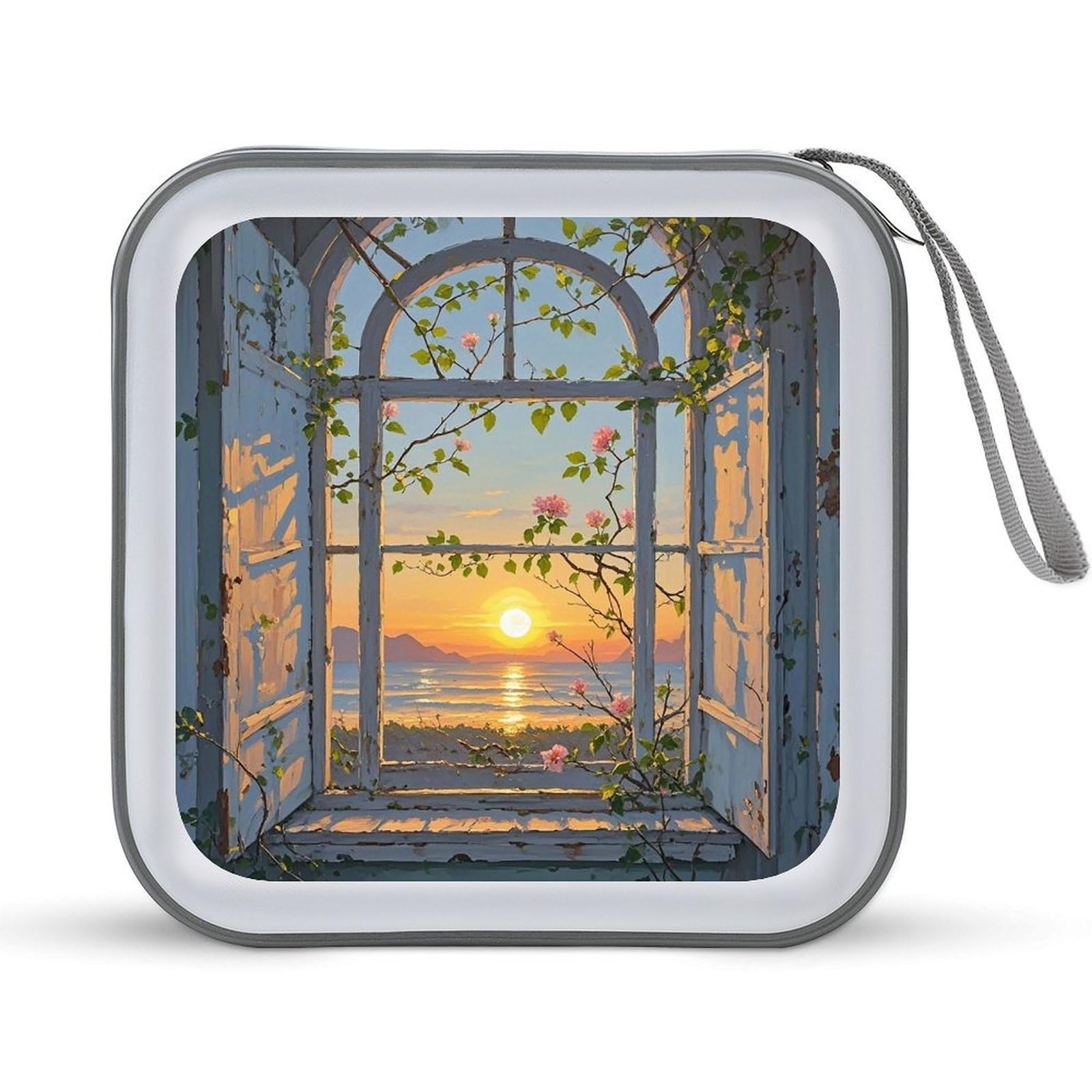 LZQPOEAS When The Sun Goes Down CD Case DVD Case Holder Wallet 40 Capacity Hard Plastic CD/DVD Portable Storage Binder Zipper DVD Disc Cases CD Storage Organizer Holder for Car Home Office