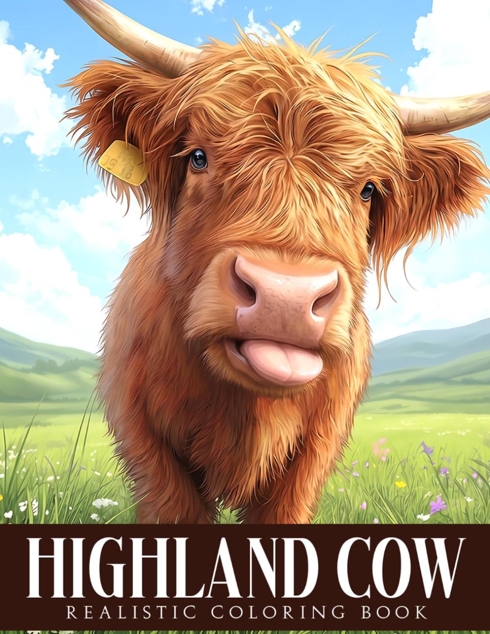 Realistic Highland Cow Coloring Book: Scottish Farm Life Coloring Pages with Shaggy Animals, Cozy Countryside Scenes, and Realistic Nature Artwork for Everyone Stress Relief