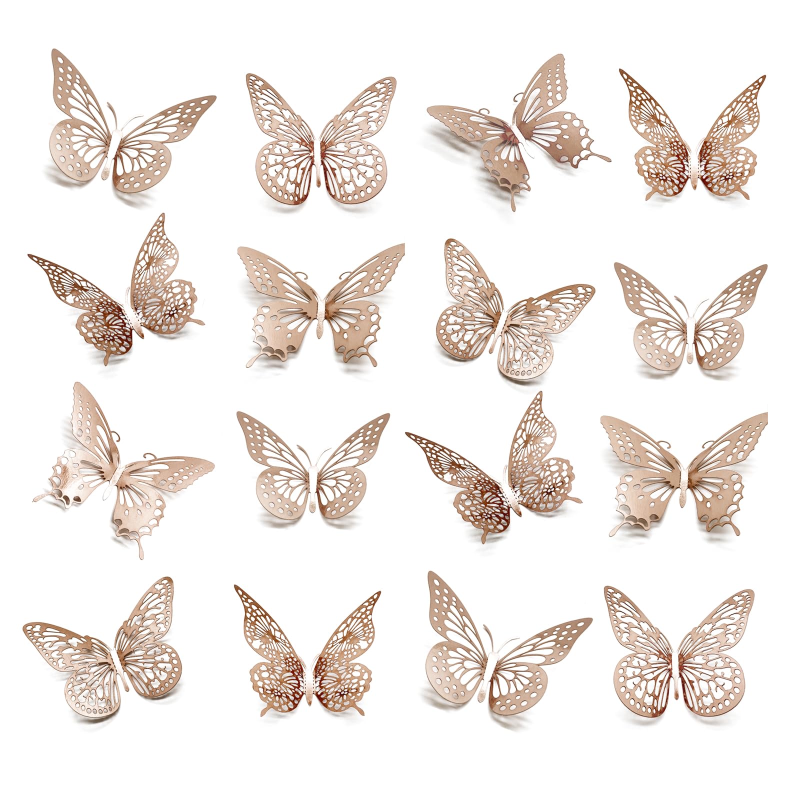 Snapklik.com : Meikeer 3D Butterfly Wall Decor 48 Pcs 4 Styles 3 Sizes ...