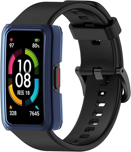 Miniatura 6 de Funda compatible con Huawei Honor Band 6 Watch Protector de pantalla de PC suave a prueba de golpes, protector delgado de parachoques protector de