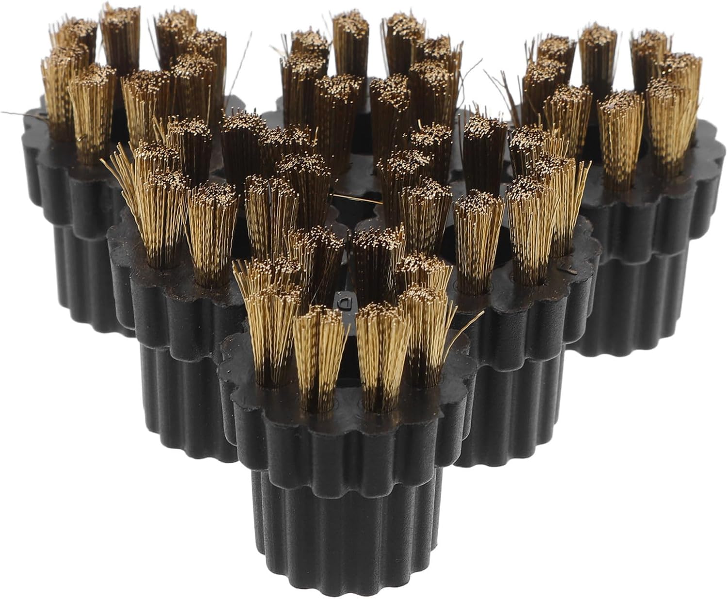 6pcs Replacement Steam Cleaner Brush Heads for Commercial and Industrial Use, Easy Replacement Plastic and Copper Mop Parts Compatible with Steam Cleaners