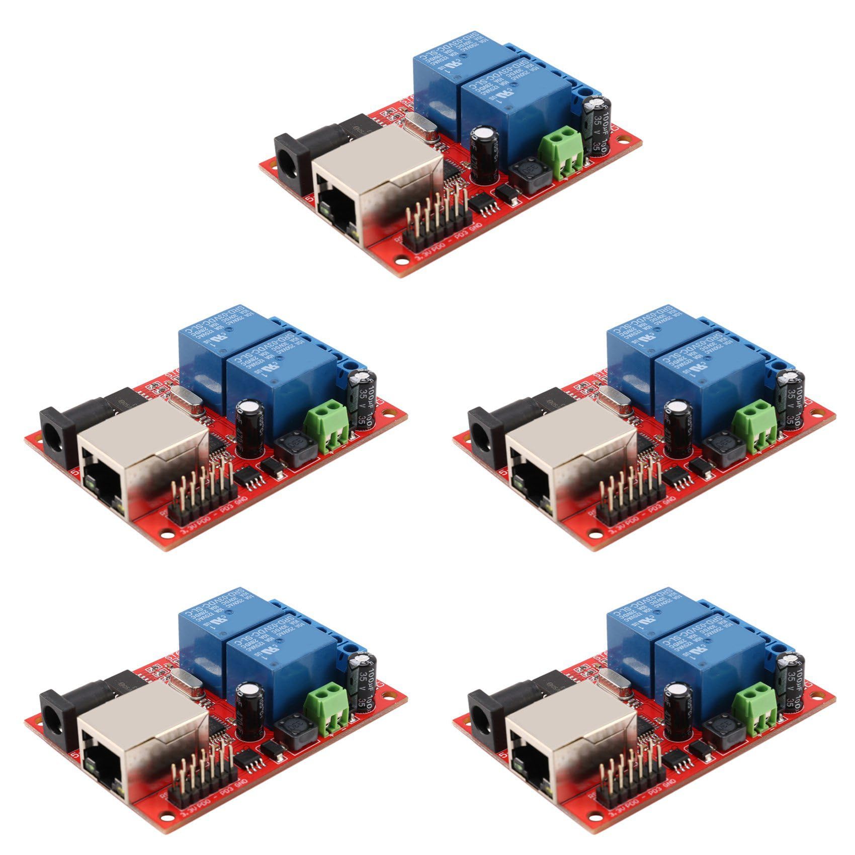 5X LAN Interruttore di Ritardo Scheda Relè Ethernet 2 Vie Modulo Server Modulo Controller/Udp