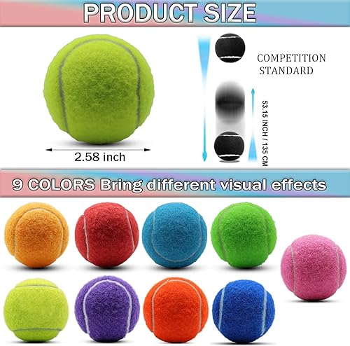 Miniatura 4 de Pelotas de tenis, paquete de 20 pelotas de tenis de entrenamiento, pelotas de tenis de práctica de alta elasticidad para principiantes, pelotas de