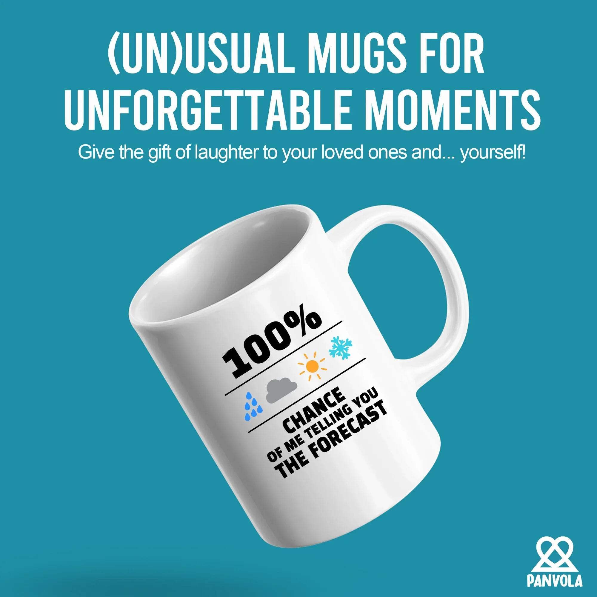 100 Percent Chance Of Me Telling You The Forecast Meteorologist Gifts Weatherman Weatherwoman Meteorology Weather Novelty Drinkware Ceramic Mug 11 oz White