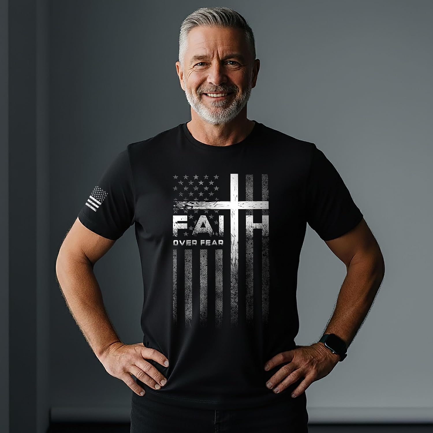 Faith Over Fear Shirt, Jesus Shirts for Men, Cross Shirt, Jesus Tshirt, Christian Shirts for Men