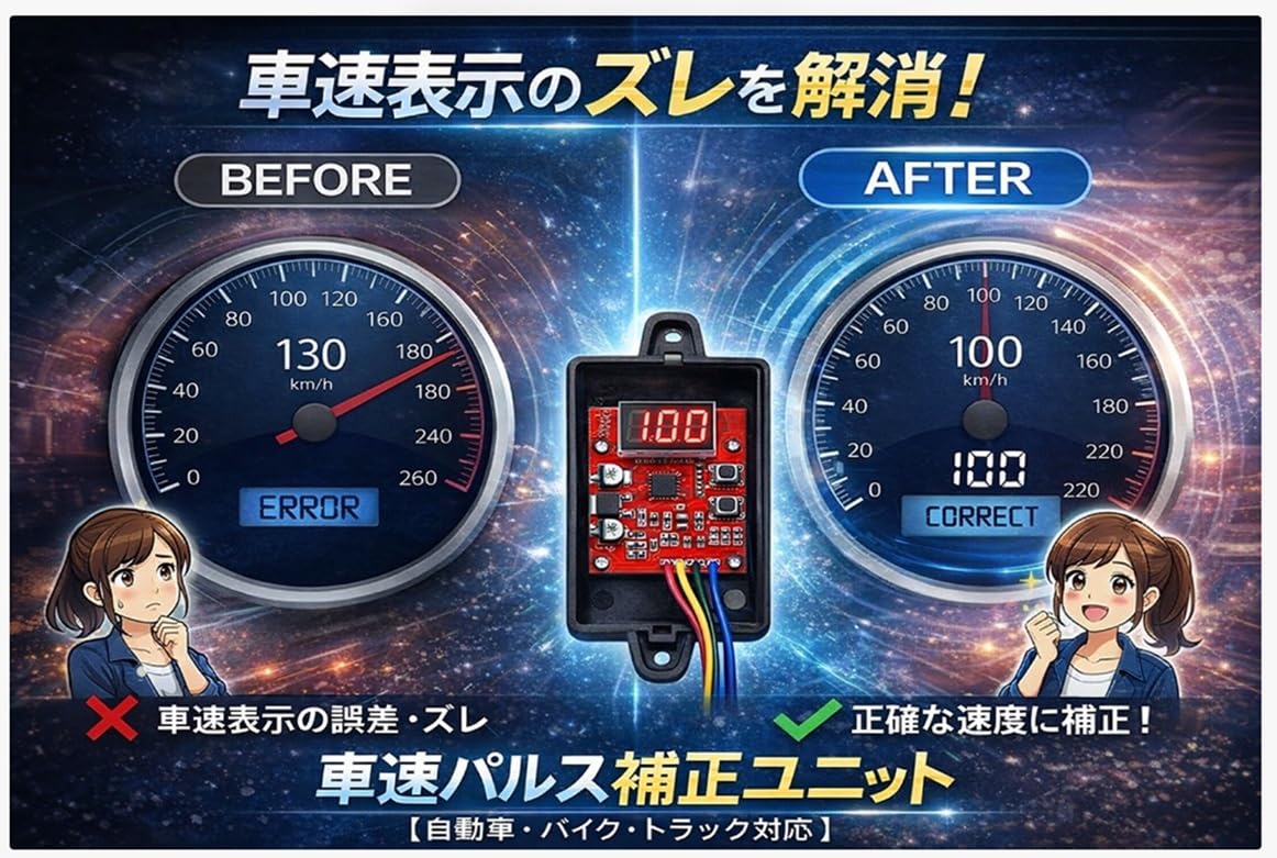 Amazon.co.jp: 12V/24V 対応 車速 信号 変換器 車速 パルス 変換器