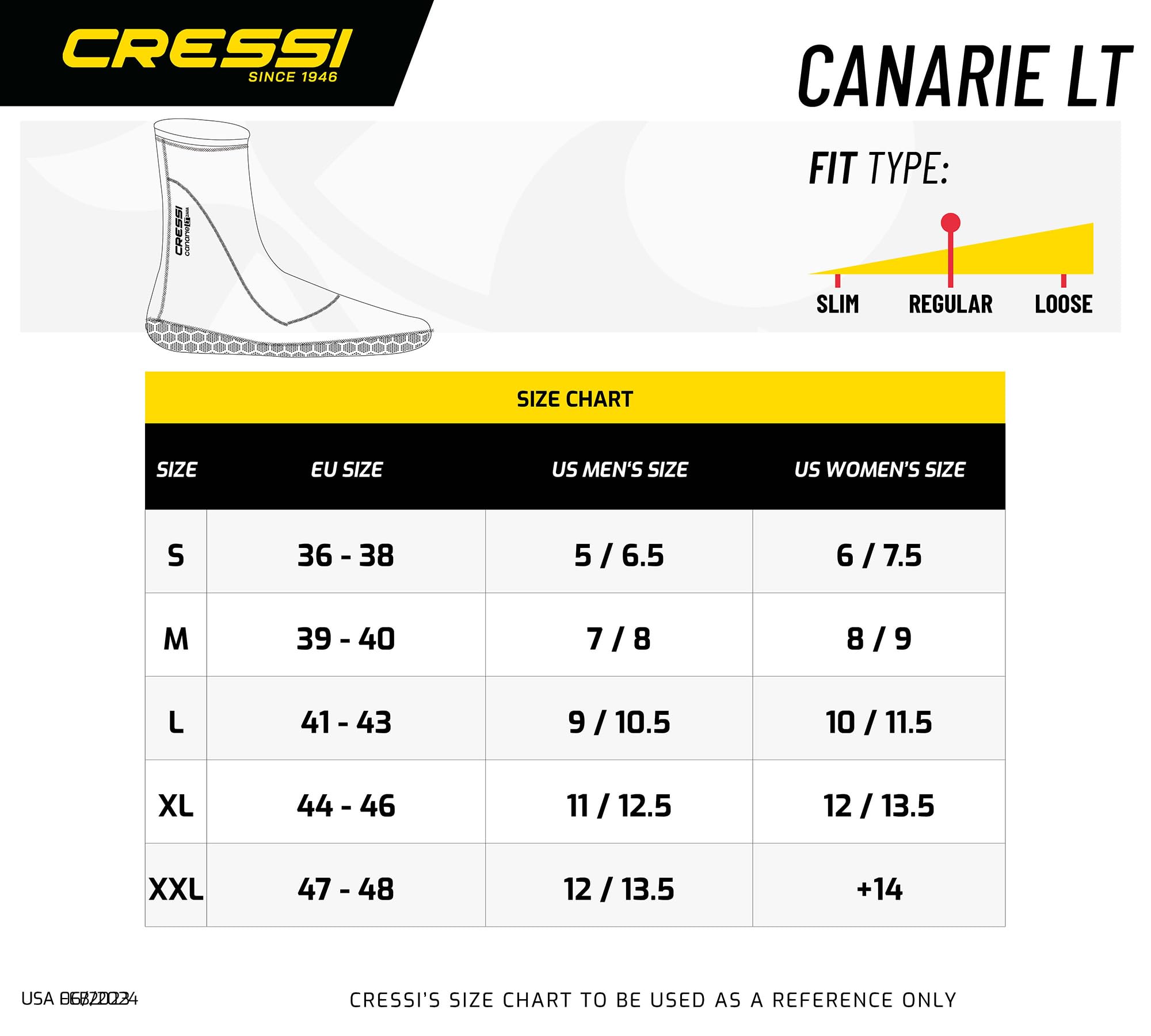 Cressi Canarie LT 2 mm, Nero/Nero, XL