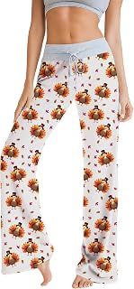 Womens Pajama Pants Casual High Waisted Pants Comfy Lounge Pants Sleep Bottoms