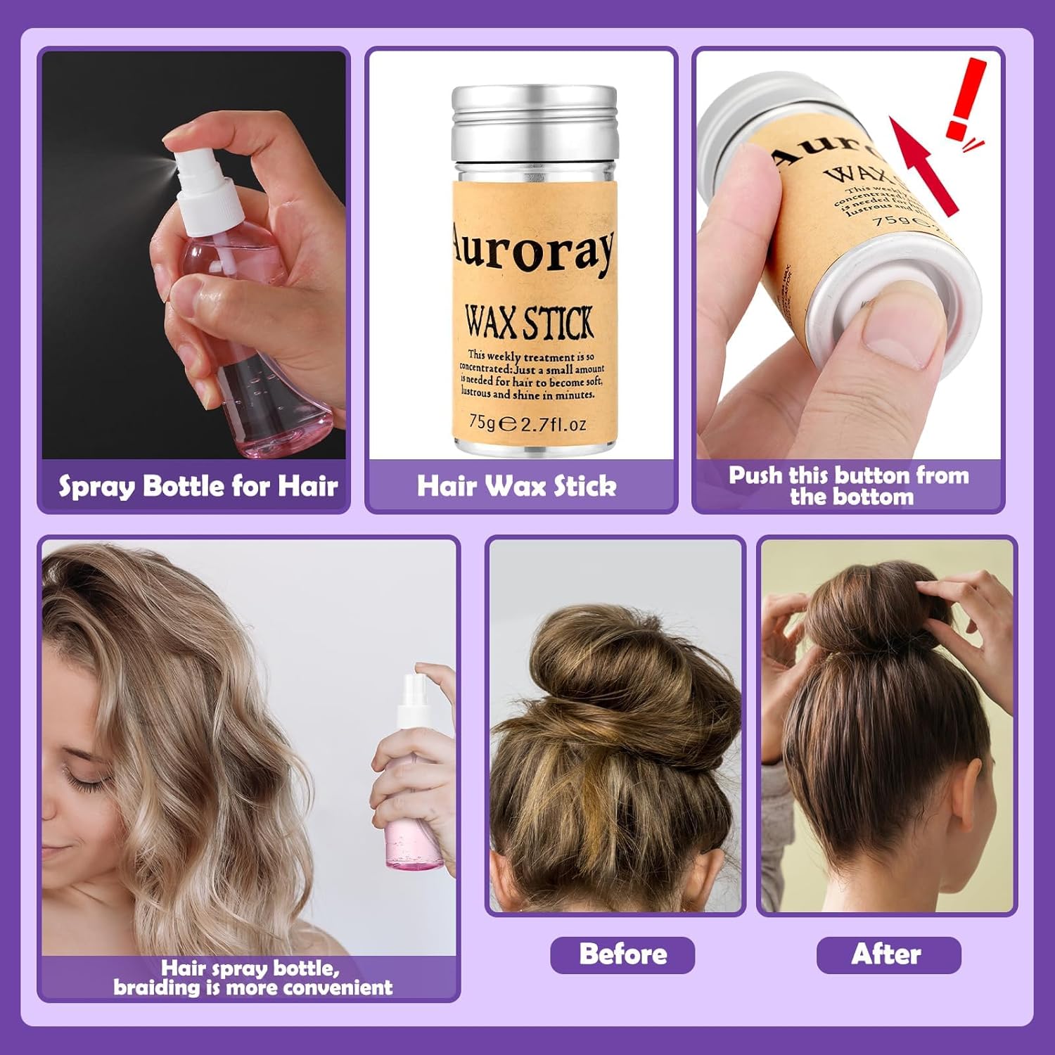 Hair Accessories for Girls, 1698 Pcs Hair Rubber Bands with Elastic Hair Ties Hair Clips Hair Wax Stick Spray Bottle Hair Styling Tools image 3 of 9 B0F633DSQ5