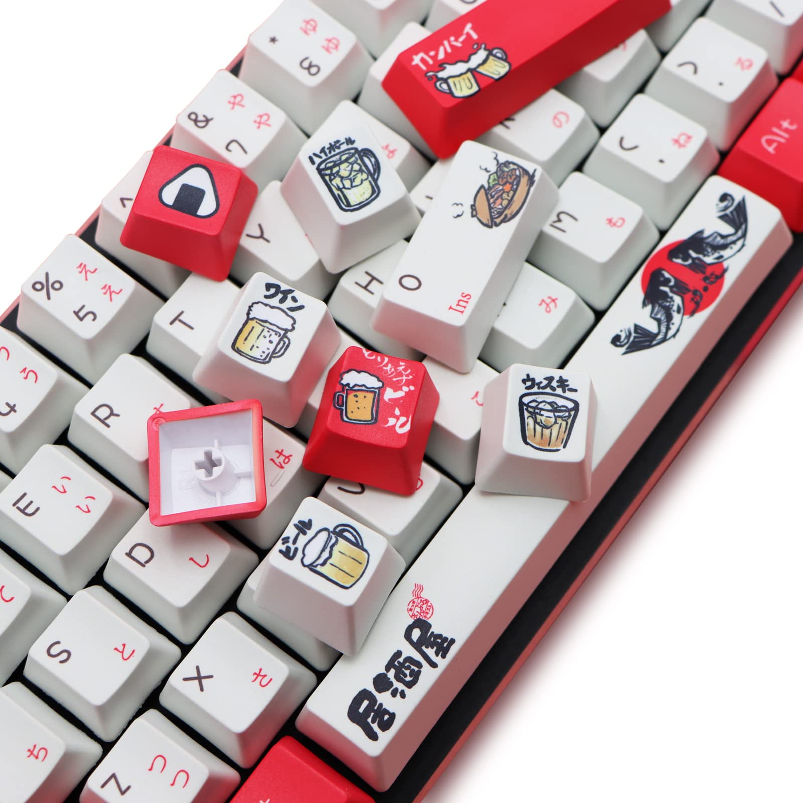 Amazon.com: MOLGRIA Teclas, teclado mecánico 71, PBT OEM perfil