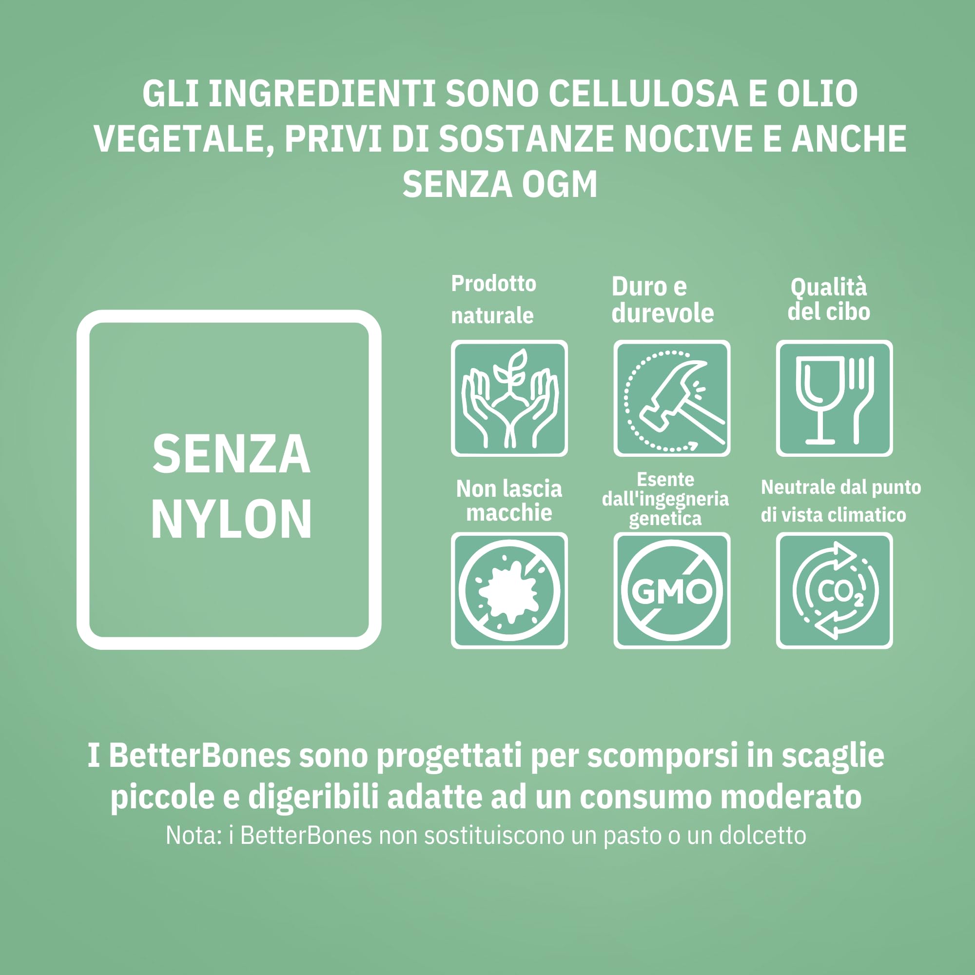 BetterBone - Giocattolo per cani da masticare – Small Medium Beef – Osso da masticare per cani senza nylon e OGM a base di cellulosa – Giocattolo da masticare medio con sapore di manzo – Legno da
